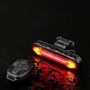 Belaidis Nuotolinio Valdymo Dviračių Uodegos Šviesos USB Įkraunamas LED Dviračio Galinis Žibintas Posūkio Signalo Lemputė Rainproof Naktį Jojimo Saugos - 