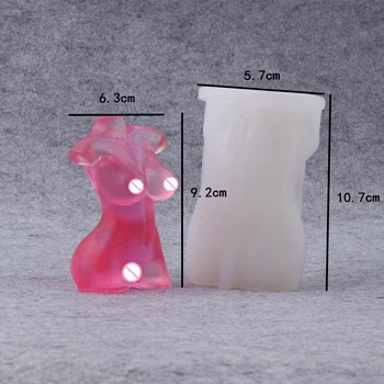 3D Kūno Žvakė Pelėsių Moterų Kvepalai Žvakė Aromaterapija Tinkas Silikono Liejimo Formų Kvepalų Vaškas Priėmimo Formos Namų Meno Dekoro - 