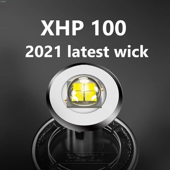 XHP100 LED Žibintų Žibintuvėlis Didelio galingumo usb žibintai XHP90.2 įkrovimo galvos žibintuvėlį, fakelą žibintų šviesos stovykla žuvų lempos - 