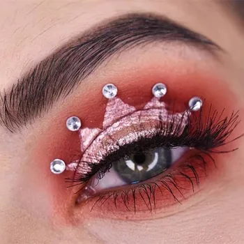 3D Pearl Mados Moterų Tatuiruotė Diamond akių kontūro Makiažas Eyeshadow Veido Lipdukas Brangakmenis Akių Makiažas Krištolo Akis Lipdukas - 