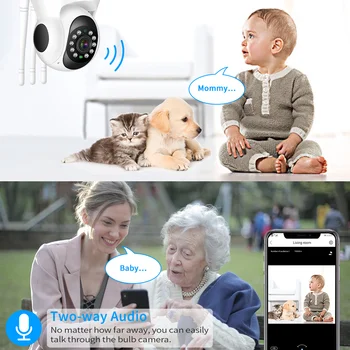 Hiseeu 3MP HD Kūdikio stebėjimo Smart Mini Wifi Kamera Raštas Namas Saugumo Saugaus Signalizacija vaizdo Kameromis Telefono Komandą ICSee - 