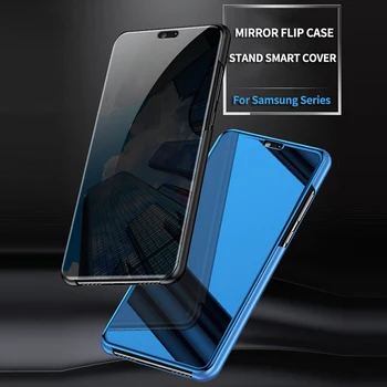 Smart Veidrodis, Flip Case For Samsung Galaxy A51 A71 A81 A50 A70 Pastaba 10 9 8 S10 S9 S8, S7, Plius Pro M51 S20 FE A10 A30 A31 A01 Dangtis - 