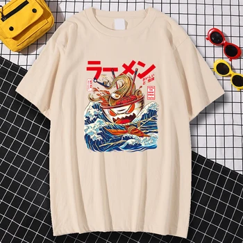 Medvilnės Japonijos Animacinių filmų Juokinga Maisto Spausdinti marškinėlių Dizaino Laisvalaikio Homme Anime Atsitiktinis Viršūnių O-Kaklo Vyras Marškinėliai - 
