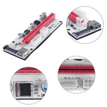 PCIE vaizdo plokštė Pratęstas Linija Kasybos Kabelis USB3.0 Red Perdavimo Kabelis 008s 60cm 1X Iki 16X Už Win7/8/10 - 