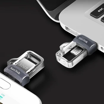 Sandisk 128GB Ultra Dual Tipas Pen Drive USB Ir C Flash Drive USB OTG Stick Šifravimo Pendrive 32GB 64GB 256 GB 16 GB Microdrive - 