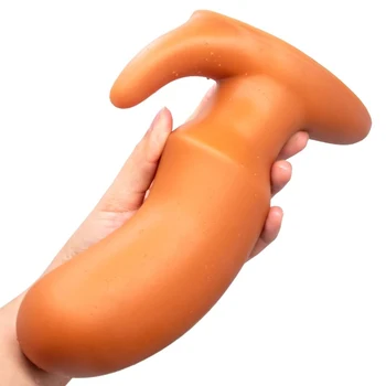 Naujausia Super Skatinti analinio sekso žaislas masturbacija moterų skysčio silikoninis dildo didžiulis butt plug analinio sekso žaislus makšties stimuliatorius - 