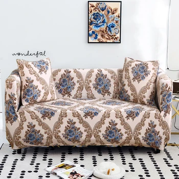 S-emiga sofa raštas gėlių sofa apima kambarį elastinga ruožas slipcover grupinių kampe sofa apima 1/2/3/4 vietų - 