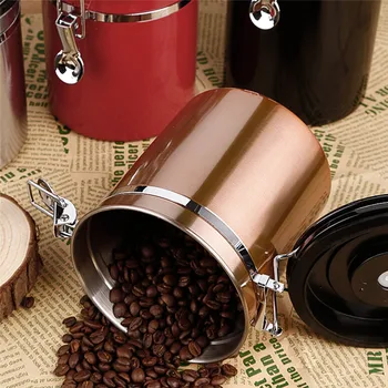 Nerūdijančio Plieno Sandariai Uždaromos Filtro Kavos Miltų, Cukraus Konteinerio Savininkas Gali Saugojimo Butelių, Stiklainių Kavos Pupelių - 
