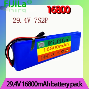 Naujas 24V 16.8 Ah 7S2P 18650 Baterija li-ion baterijos 29.4 v 16800mah elektrinis dviratis mopedas /elektra +2A įkroviklis - 