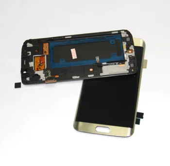 Originalus Samsung Galaxy S6 krašto LCD G925 G925F G925U G925T Touch Screen Touch Ekranas Surinkimo linijomis arba juodi taškeliai - 