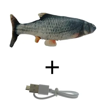 Katė Žaislas Žuvų USB Įkrovimo Elektra Modeliavimas Šokių Juda, Šokinėja Floppy Žuvų Katė Žaislas Elektroninių Žuvis Katėms, Žaislai - 
