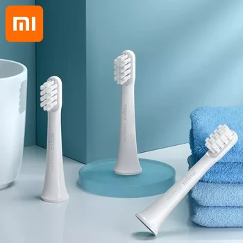 3 PcsToothbrush Vadovo Pakeitimo Xiaomi Mijia T100 Sonic Elektros dantų šepetėlį Vandeniui Guma Sveikatos Pakeitimo Dantų šepetukas - 