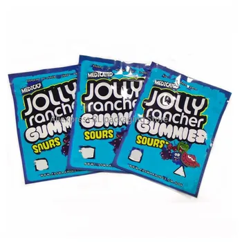 Jolly rancher Gummies sours Pakuotės Zip-Lock Pakavimo Maišeliai 600 mg Jolly rancher Saldainiai Mylar Pakuotė Krepšiai - 