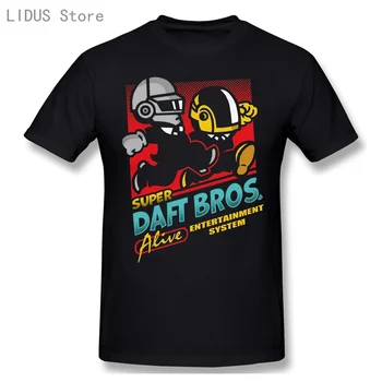 Kalėdų Daft Bros Daft Punk T Shirt Vyrams Užsakymą Trumpomis Rankovėmis Marškinėlius Sunkiųjų Medvilnės Įgulos Marškinėliai Tee Viršūnės - 