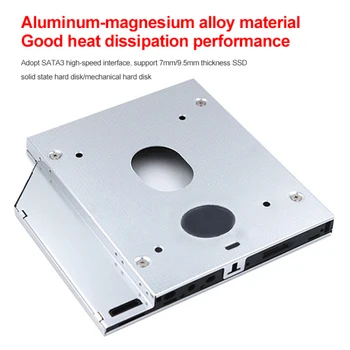 Universalios Aliuminio 2nd HDD Caddy 9.5 12.7 mm SATA 3.0 Kietojo Disko Dėžutė Optibay Talpyklos 2.5 SSD Nešiojamas DVD-ROM - 