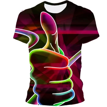 Psychedelic Anime 3D Vertus Atspausdintas T-shirt, Grafiti, T-marškinėliai, vyriški Populiarus Drabužių Juokinga trumpomis Rankovėmis vyriški Laisvalaikio Viršų O-Kaklo T-s - 