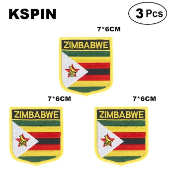 Zimbabvės Shiled Formos vėliava pleistrai nacionalinės vėliavos lopai Cothing PASIDARYK pats Apdailos - 
