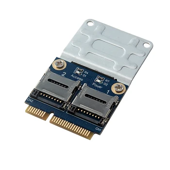 Dual SD TF prie Mini PCI express Atminties Kortelių Skaitytuvas Adapteris Keitiklis Kortelės Nešiojamas SD Mini PCIe adapteris - 