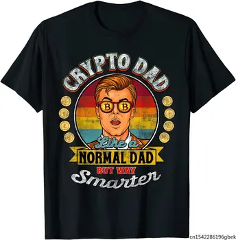 Bitcoin Monetos Miner Kriptografijos HODL Tėtis T-Shirt - 