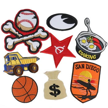2VNT, Krepšinio, Beisbolo Sunkvežimių Animacinių filmų Pleistrai Sporto Ženklelis Lipdukas ant Drabužių Vaikams 