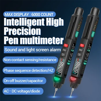 ANENG A3008 Skaitmeninis Multimetras Protingas Pen Testeris 6000 Skaičiuoja Ne Kontaktinę voltmetras Atsparumas Testeris LCD Multimetras - 