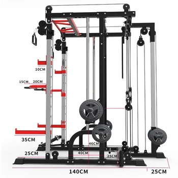 2021 Namų Treniruoklių Salė Didelės Fitneso Įranga Musculation Nešiojamų Smith Fitneso Mašina Treniruotės Įranga Klubo Traukinio Squat Rack Raumenų - 