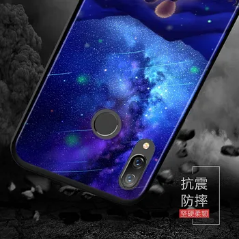 Žvaigždėtas Dangus Naktį Silikoninis Dangtelis, Huawei P40 30 P20 Pro P10 P8 P9 Lite E Plius 2017 2019 5G Telefono dėklas - 