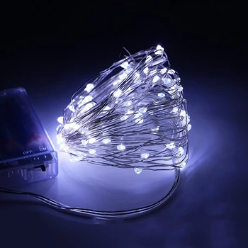 5M 10M, 20M LED Šviesos Juostelės Lauko LED String Žiburiai Kalėdų Vestuves Apdailos USB Saulės energija Varomas Vario Viela, Lempos - 