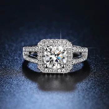 Sužadėtuvių Žiedai Moterims Sterlingas Sidabro 925 Papuošalai Deimantiniai Žiedai Moterims Papuošalai keičiamo dydžio Žiedas - 
