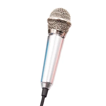 Nešiojamų 3.5 mm Stereo Studio Mic KTV Karaoke Mini Mikrofonas Sumanaus Telefono, Nešiojamojo KOMPIUTERIO Darbalaukį Nešiojamą Garso Mikrofonas - 