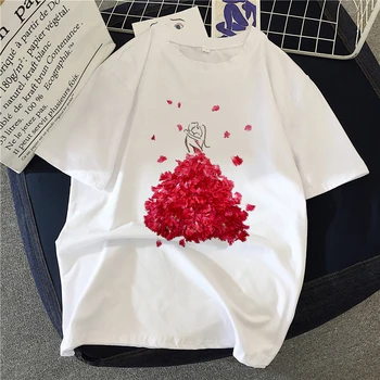 Marškinėliai femme Vasaros mados asmenybės menas spausdinti Moterų marškinėliai trumpomis Rankovėmis t-shirt femme Viršūnes moteris tshirts - 