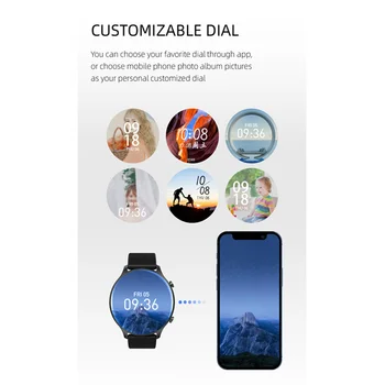 Smartwatch DK18 Užsakymą Tapetai Smart Žiūrėti 1.28 colių Full Touch Screen Orų Prognozė Whatsapp Pranešimo, 