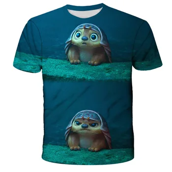 Mergaičių Vasaros Marškinėliai Leia ir Paskutinis Drakonas Juokingas Filmas Berniukas O-kaklo T-shirt 3D Spausdinimo Atsitiktinis Kvėpuojantis T-shirt Pet T-shirt 4-14T - 