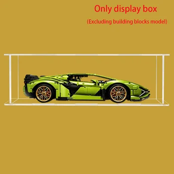 Už 42115 Lamborghini SIAN Žaibo Ekranas Box Skaidri Akrilo Saugojimo Dulkių Dėžutė Kūrimo Bloką Ekranas Doos Modelis Vitrina - 