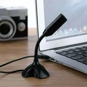 Mini USB Studija Kalbėjimo Mikrofonas Reguliuojamas Nešiojamas Stovas Mic Kompiuterio Mikrofonas Nešiojamasis Kompiuteris Su Įrašymas Mikrofonas - 