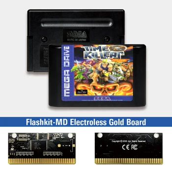 Laiko Žudikai - EUR Etiketės Flashkit MD Electroless Aukso PCB Kortele Sega Genesis Megadrive Vaizdo Žaidimų Konsolės - 