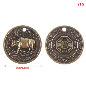 2021 Naujųjų Metų Sidabro Barai Jautis Progines monetas, Amatų Kinų Zodiako Suvenyrų Medalis Dekoratyvinis Monetų Kolekcija - 