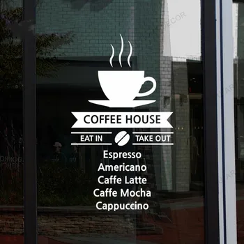 Kavos Parduotuvė Pasirašyti Citatos Espresso Americano, Caffe Latte, Mocha, Cappuccino italijos Verslo Parduotuvė, Restoranas, Kavinė Dekoro rb246 - 