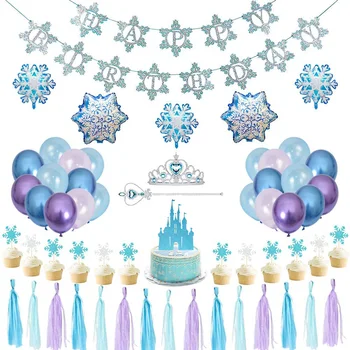 Disney Elsa Anna Snaigės gimtadienio apdailos mergina naudai 