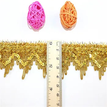 2meters karūna aukso ir sidabro blizgučiais nėrinių juostelės drabužių etape priedai plotis 4cm 