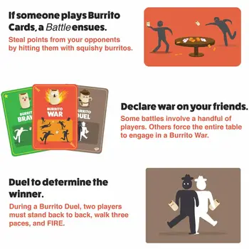 Burrito Mesti Dodgeball Mesti Kortų Žaidimas, stalo Žaidimai, Šeimos, Namų Šalies Žaisti Kortomis Sumažinti Slėgio Prop juegos Dovana - 