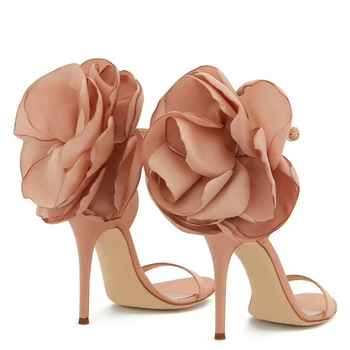 Hjwsfdcai Europos Amerikietiško Stiliaus Didelis Gėlių Aukštakulniai moteriški Sandalai Atidaryti Kojų Čiurnos Dirželis adatos (Stiletai) Šalis, Vestuvių Moteris Batai - 