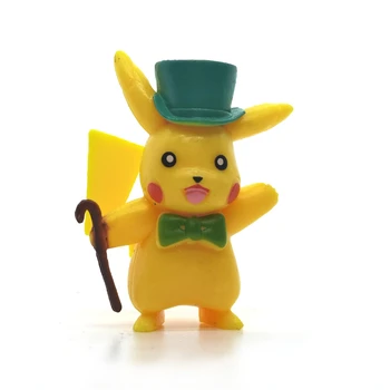 6 Pokemon Pikachu Pokémon Papuošalai Japonų Animacinių filmų Rankų darbo Žaislai, Classic Kolekcija Vaikų Dovana Gimtadienio Papuošalus - 