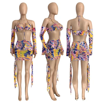 Hirigin Seksualus Akių Vien Šalis Suknelė Gimtadienio Klubo Apranga Moterims 2021 Matyti Per Off Peties Backless Bodycon Mini Suknelės - 