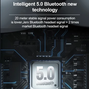Belaidės Ausinės TWS Bluetooth5.0 Žaidimą Ausinės HiFi IPX7 atsparus Vandeniui Ausinių Skaitmeninis LED Ekranas Sportas 5.0 
