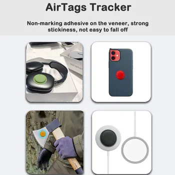 Už Airtags Tracker Silikono Atveju Apsauginė Įvorė Atgal Klijais Pritvirtinkite Minkštas Viršelis Protector For Apple Airtags Priedai - 