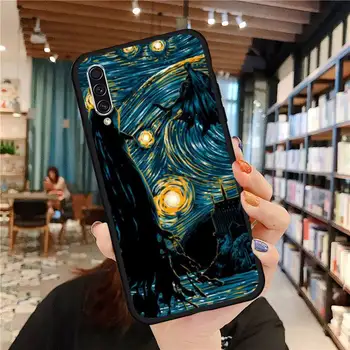 Van Gogh Žvaigždėtą Naktį Star Telefono dėklas Samsung A20 A30 30s A40 A7 2018 J2 J7 premjero J4 Plius S5 Pastaba 9 10 Plius - 