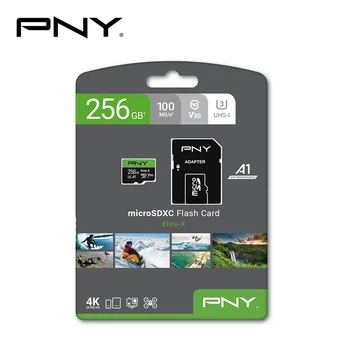 PNY SD atminties kortelė TF kortelės 10 Klasė U3 Skaityti greitis 100MB/s Skaitmeninio fotoaparato/vaizdo/tablet/telefonas SDXC kortelės Mini sd kortele - 