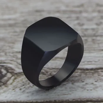 2020 Mados Paprastas Stilius Juodas Kvadratas Žiedas Klasikinis Sužadėtuvių Žiedą Vestuvių Papuošalai - 
