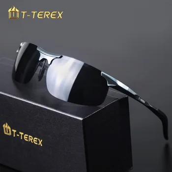 T-TEREX Poliarizuoti Akiniai nuo saulės Vyrams HD Objektyvas UV400 Metalo Rėmas Vyras Saulės Akinius Prekės Dizaineris Vairavimo Akiniai Žvejybos Sportas - 